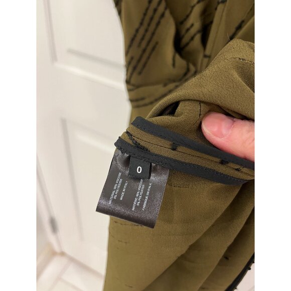 Proenza Schouler Vivienne Striped Asymmetric Dress in Green size 0 Maxi - Picture 15 of 16